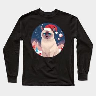 Burmese Cat Xmas, Love Cats Long Sleeve T-Shirt